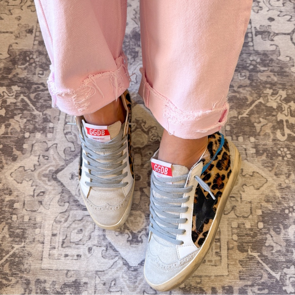 GOLDEN GOOSE Leopard Print MIDSTAR Sneakers Size 36/6